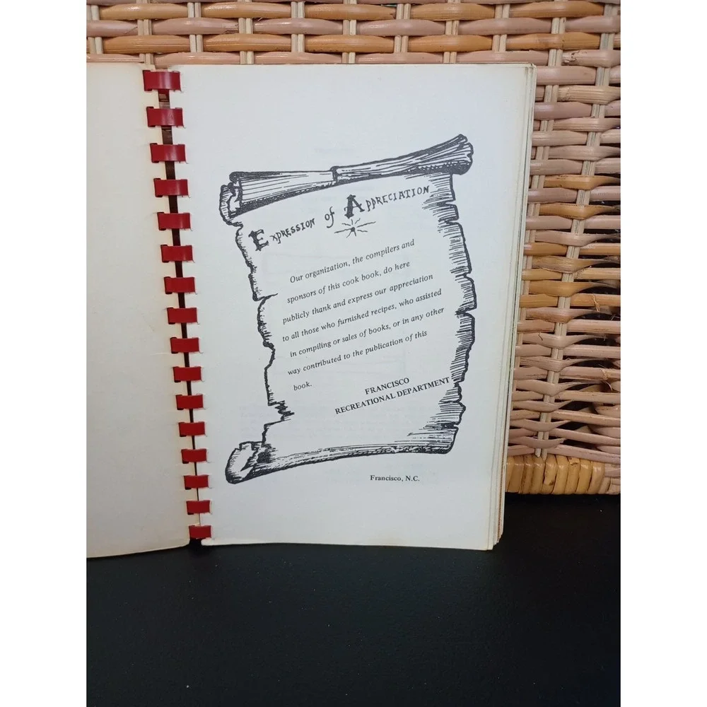 Francisco Recreational Department Cookbook‎ Francisco, NC 1978